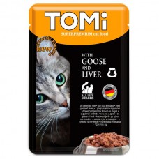 TOMi Goose & Liver ГУСЬ и ПЕЧЕНЬ влажный корм для кошек 100 г (465196)
